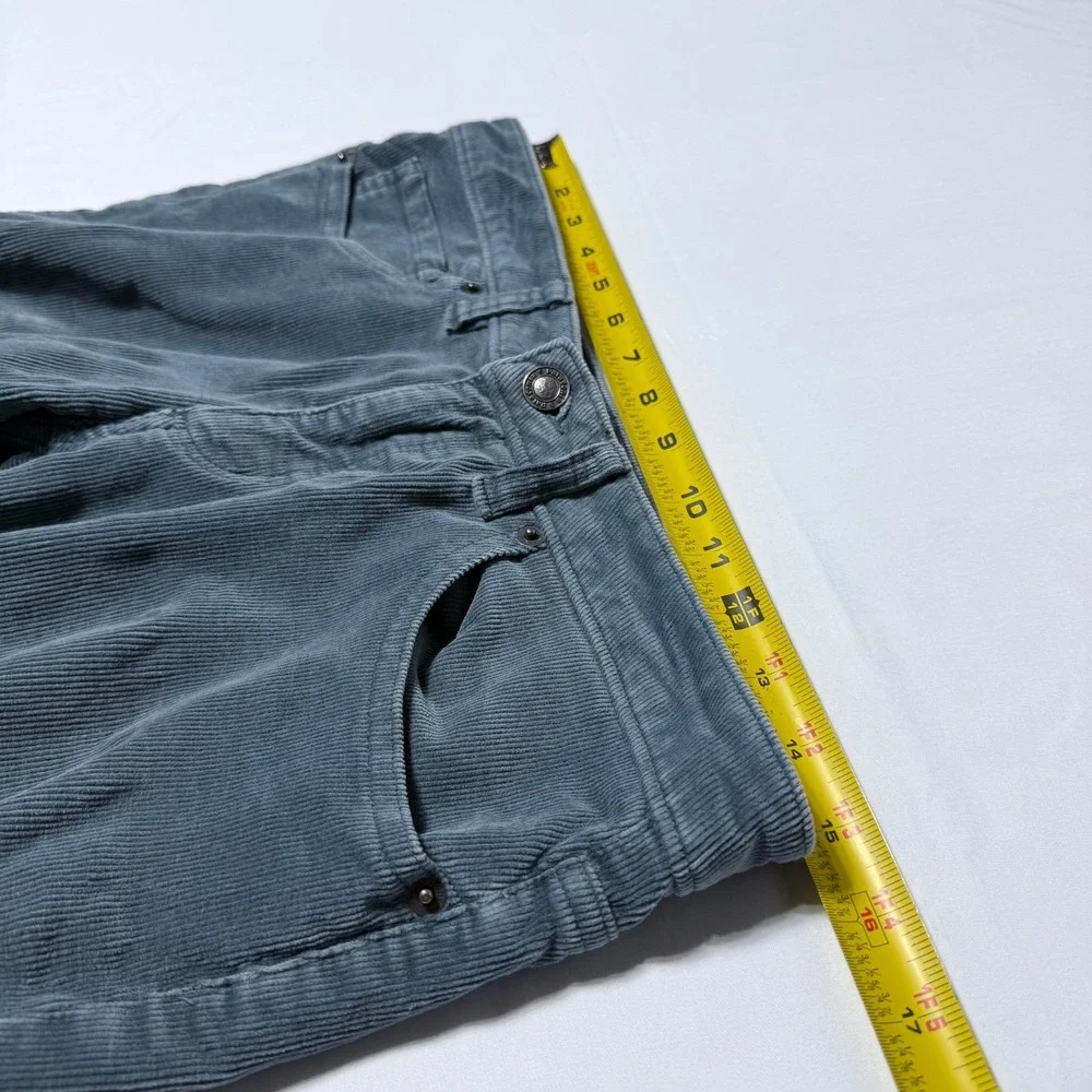 Patagonia Organic Cotton Slim Low Rise Corduroy Pants Teal‎ Green Women's 28X32